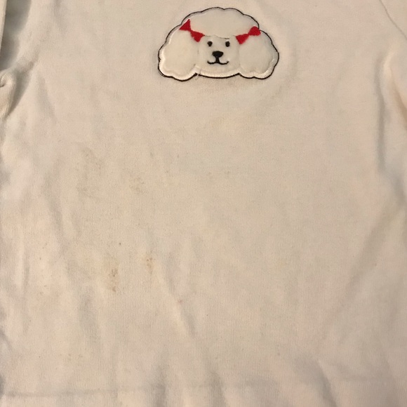 Vintage Fuzzy Dog Ruffle Wrist Long Sleeve Shirt - Picture 2 of 4